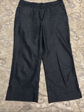 Anne Klein dark Denim, Wide Leg Crop Pants, size 8, excellent used condition